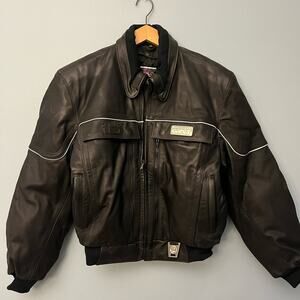 Vintage Arctic Cat Leather Snowmobile Jacket